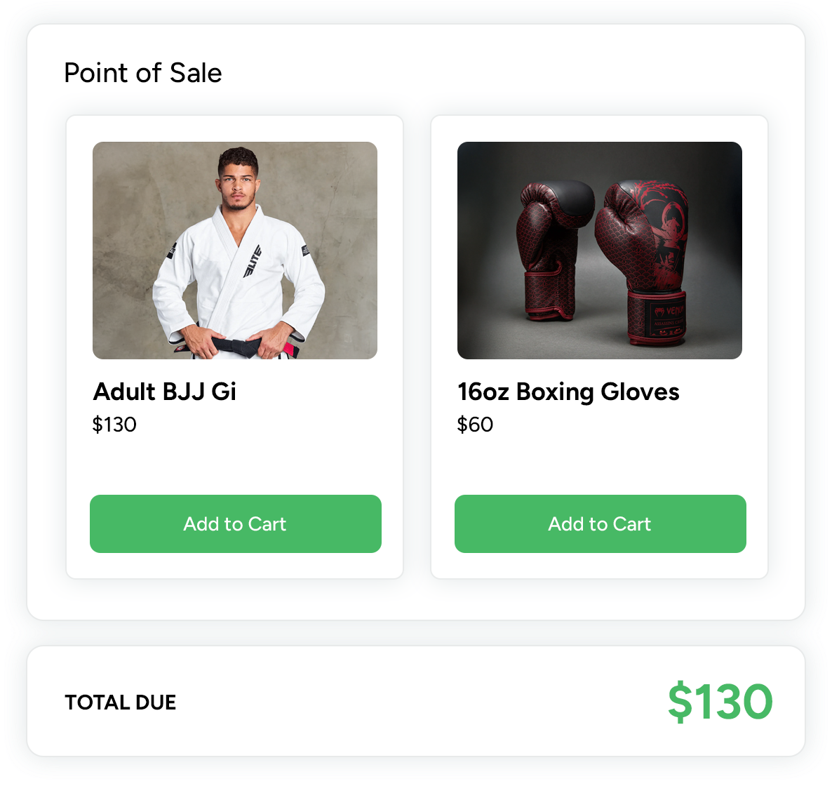 Point of sale interface